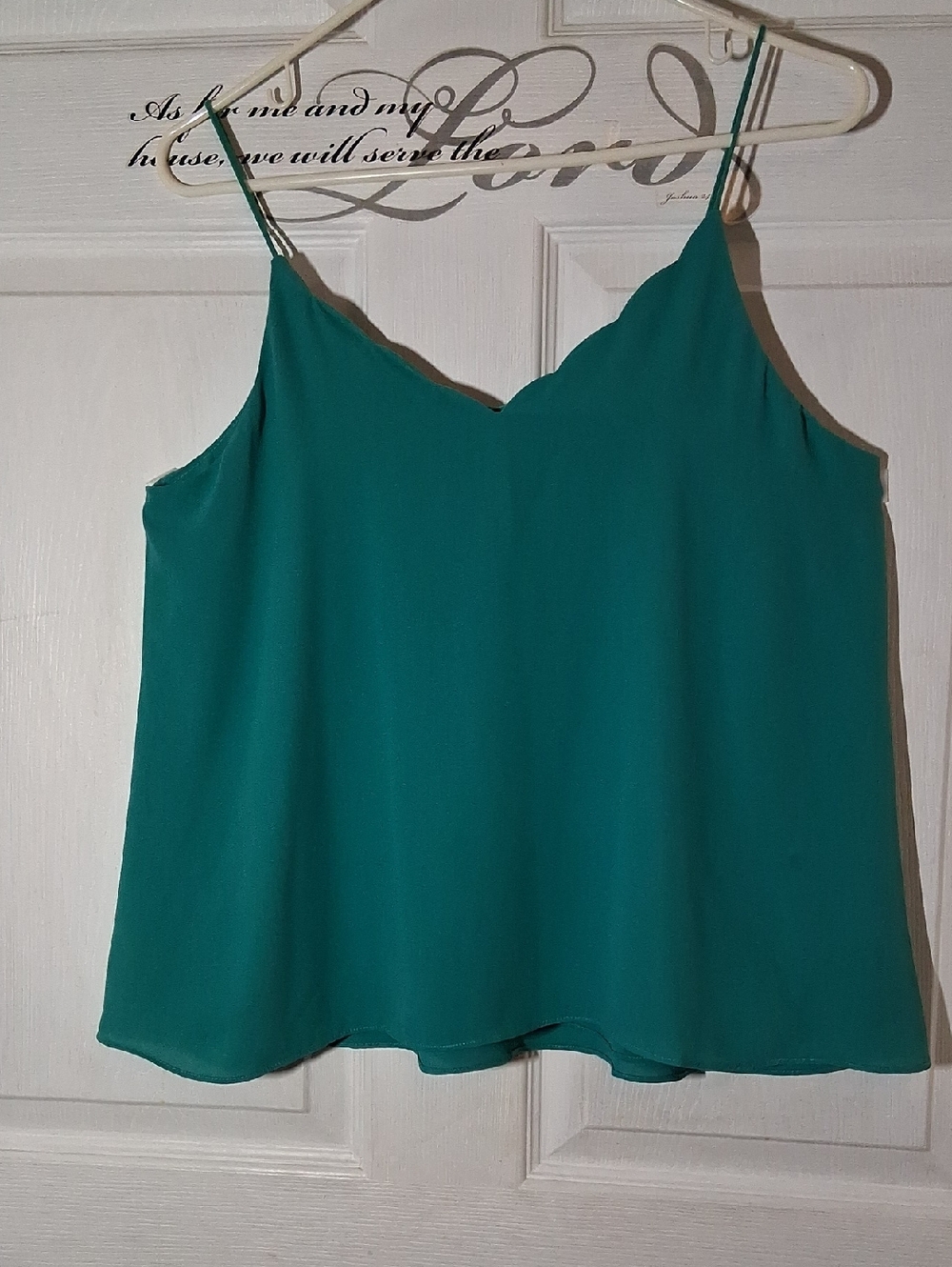 She and Sky Teal V-Neck Spaghetti Strap Camisole
